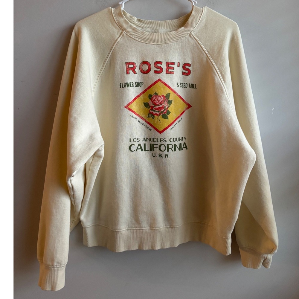 Old Navy Cream Rose California Sweatshirt Women Large Tall